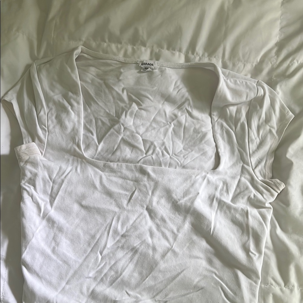 Garage White Casual Tee (worn)